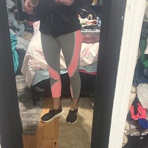 Avia Gray and Pink Ankle Cropped Pants